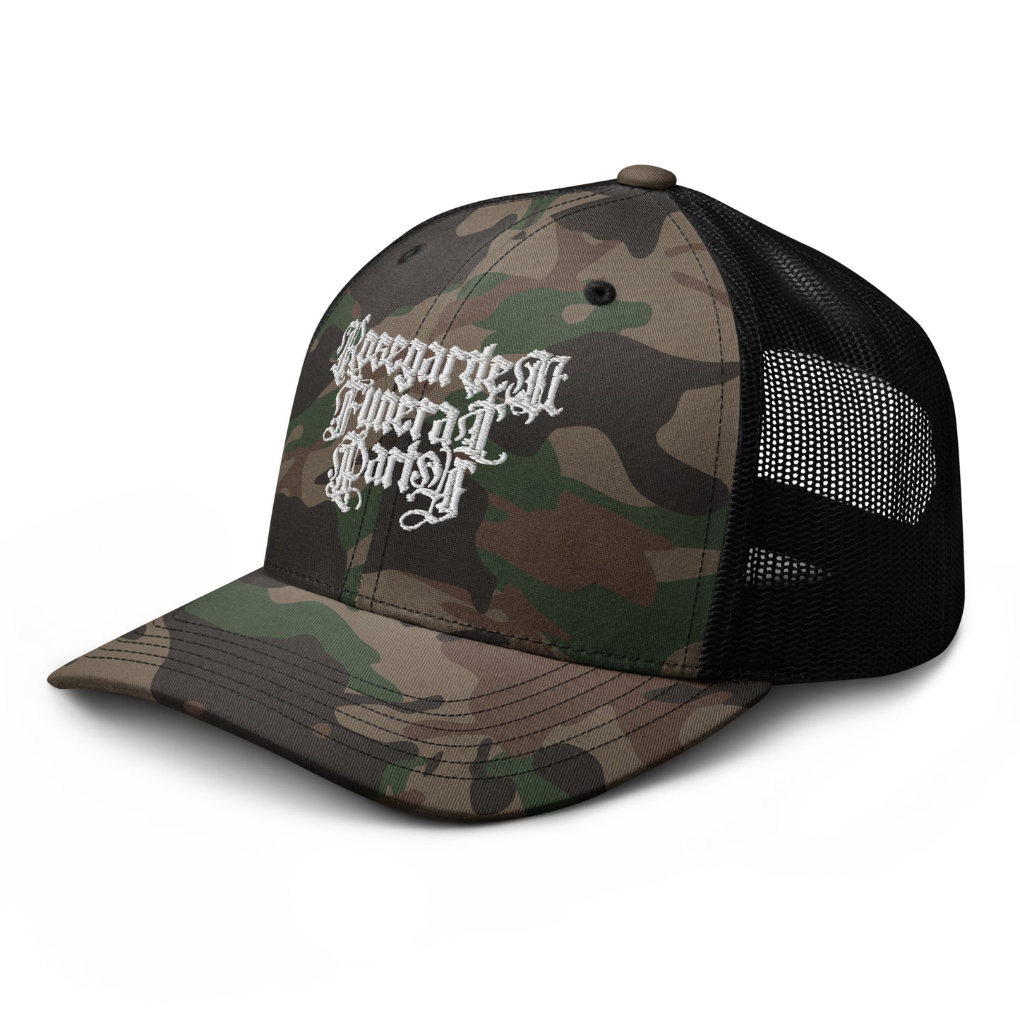 Camo Rosegarden Funeral Party hat