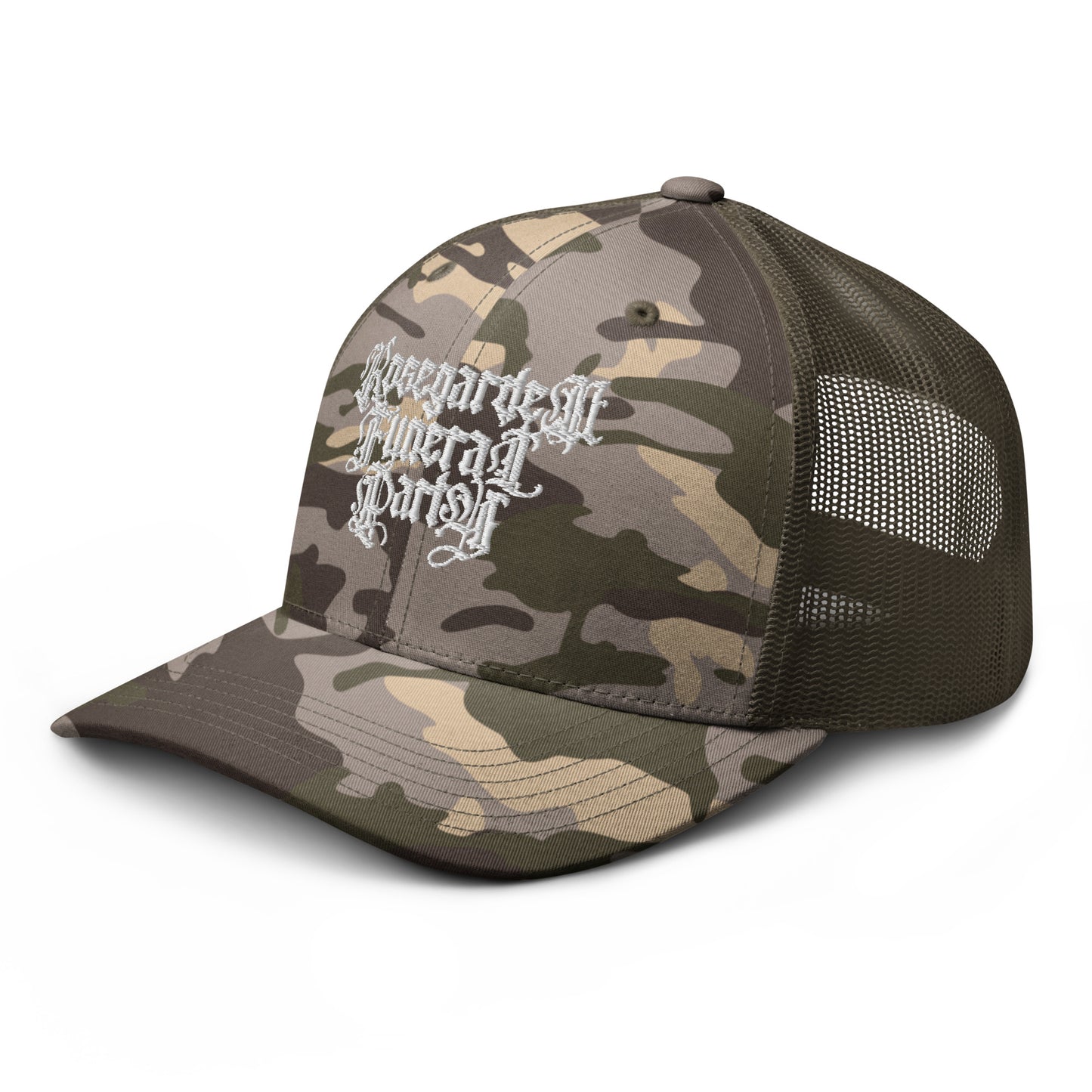 Camo Rosegarden Funeral Party hat