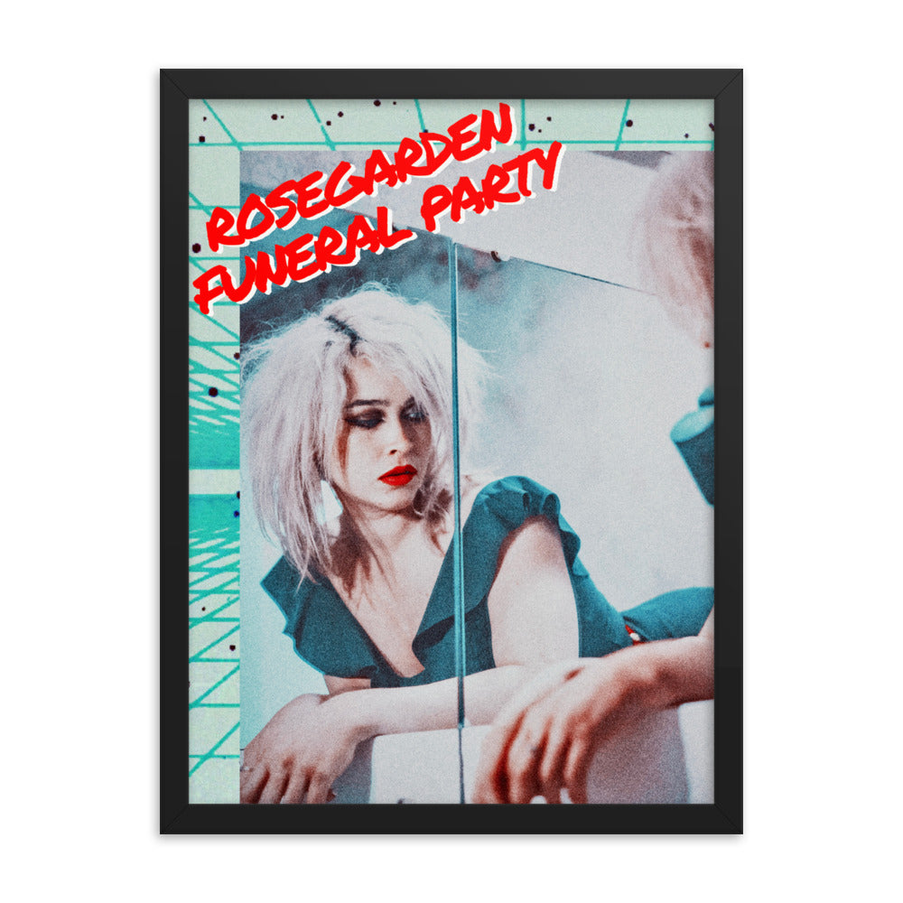 Framed 80's style poster