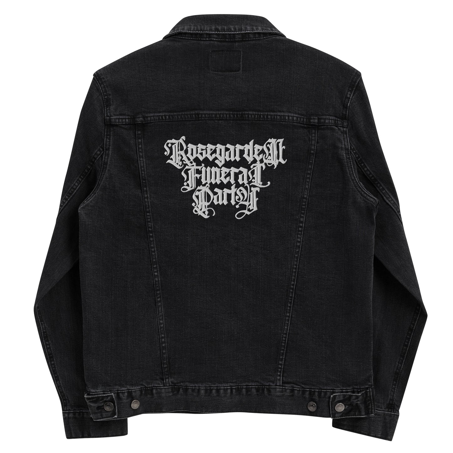 logo black denim jacket