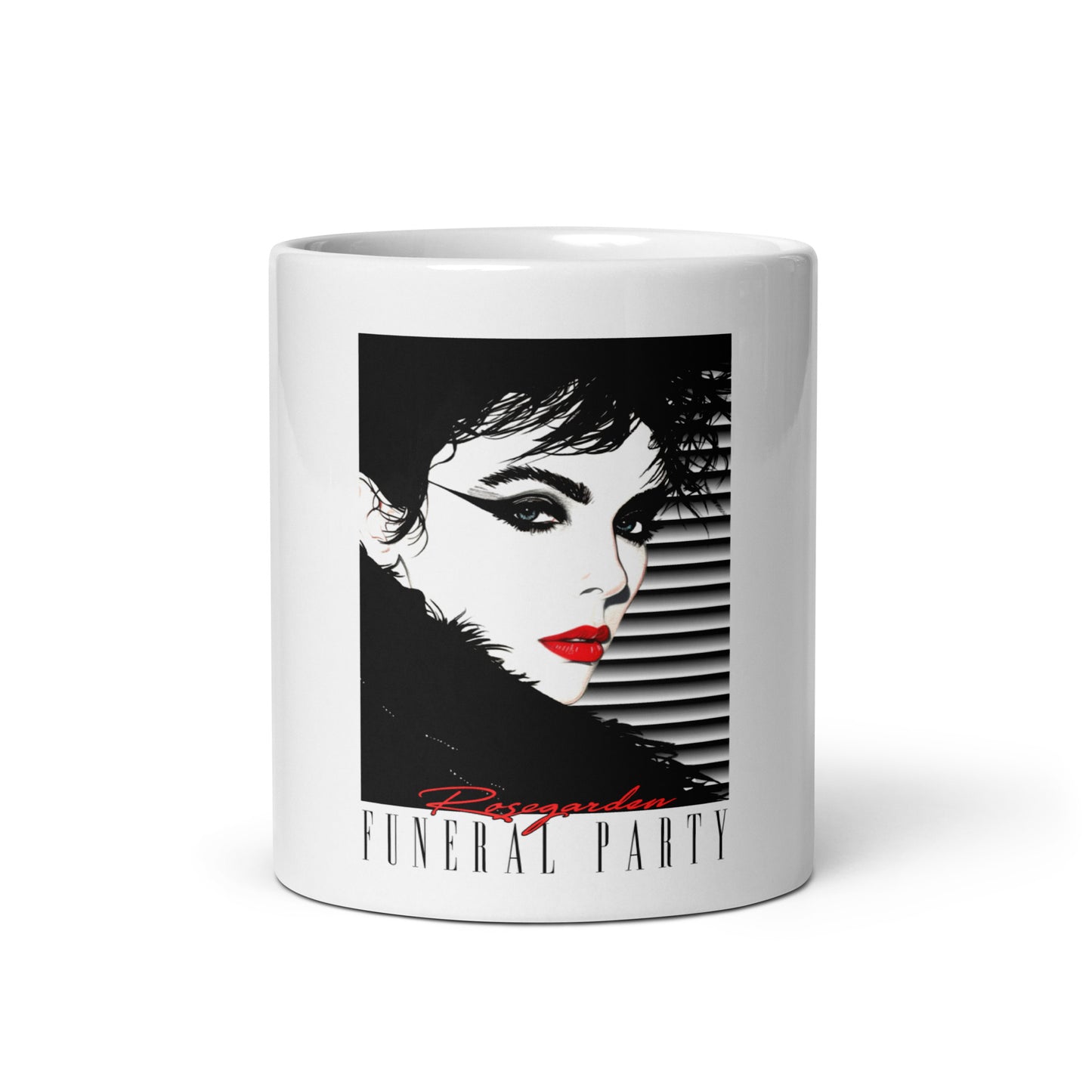White glossy mug
