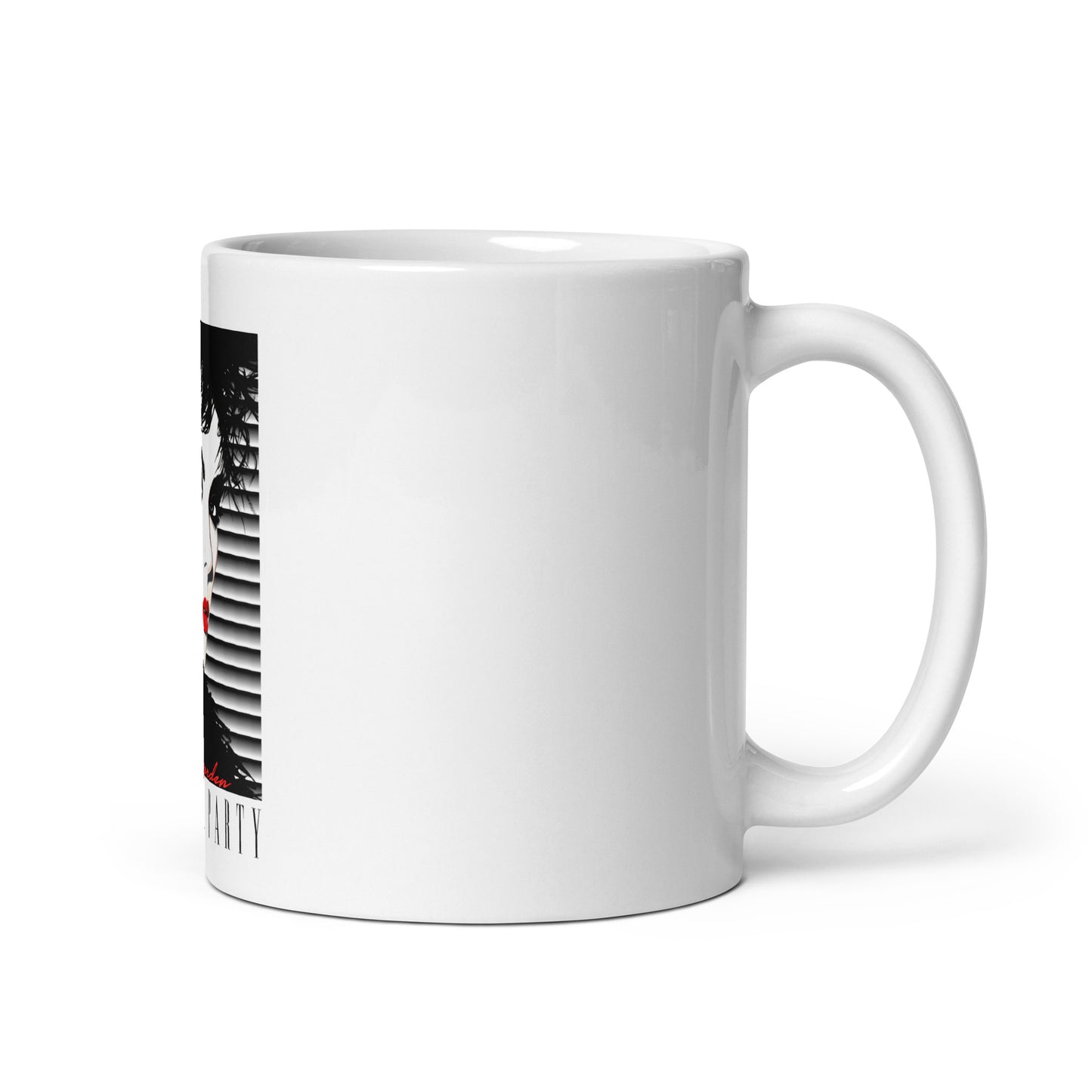 White glossy mug