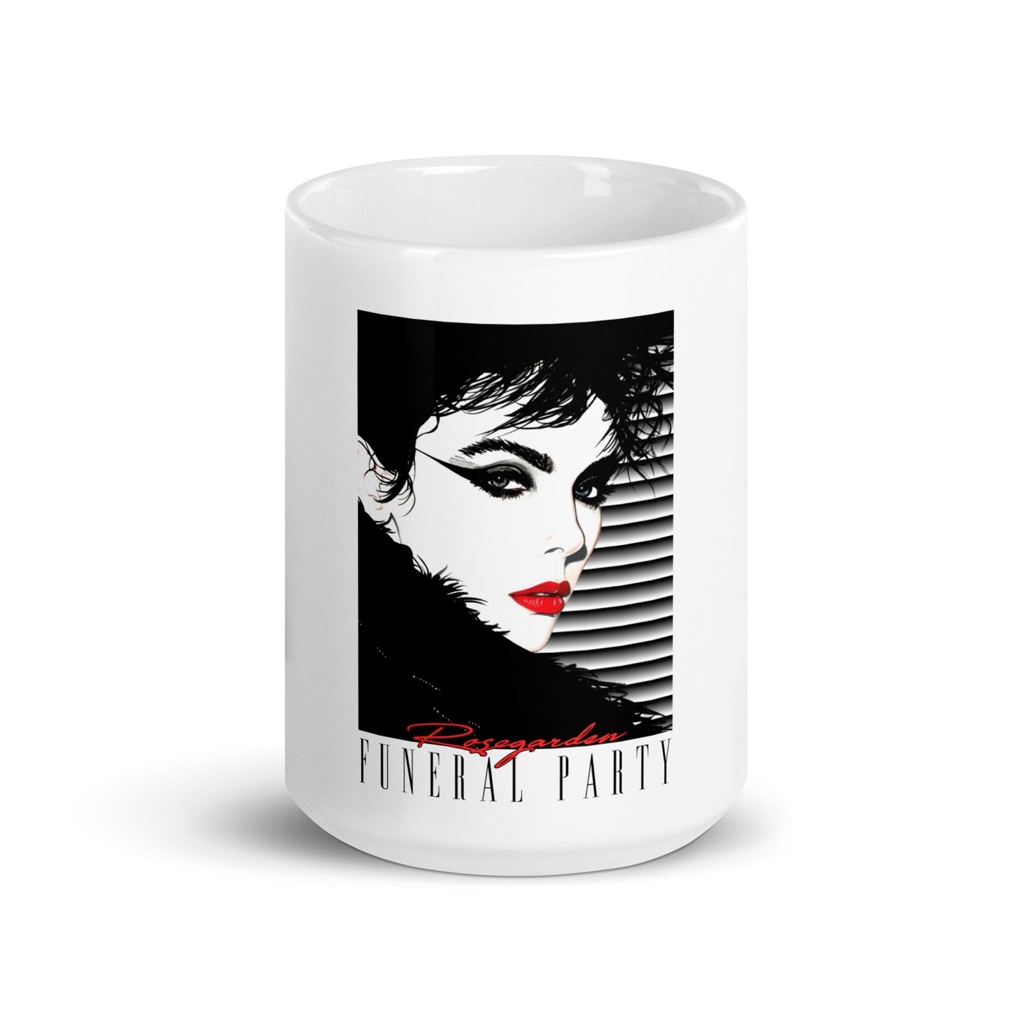 White glossy mug
