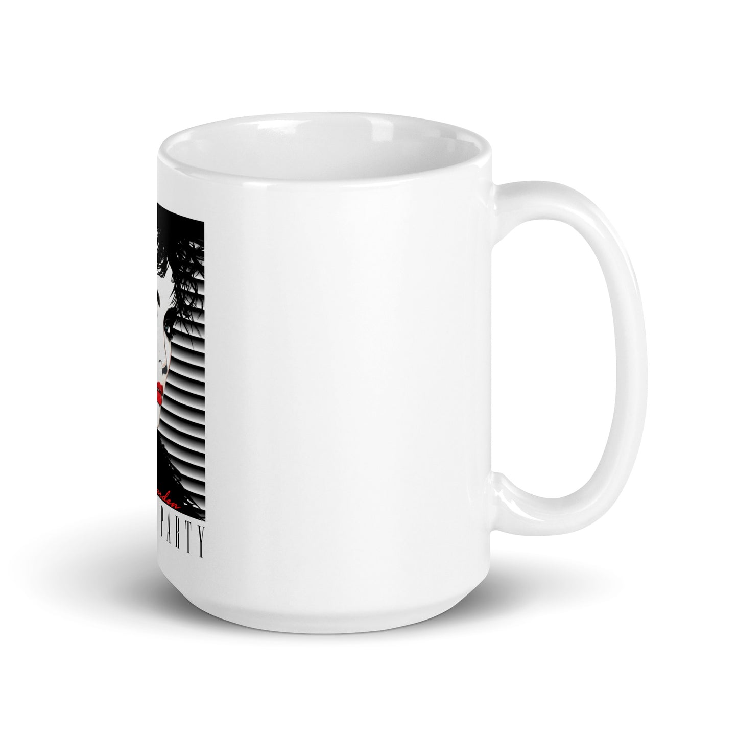 White glossy mug