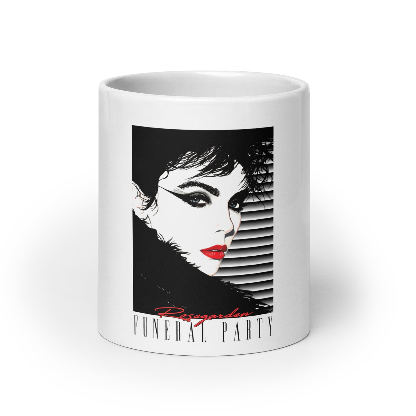 White glossy mug