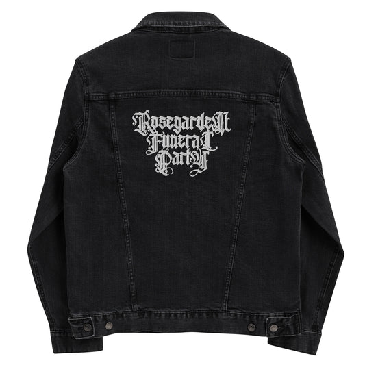 logo black denim jacket